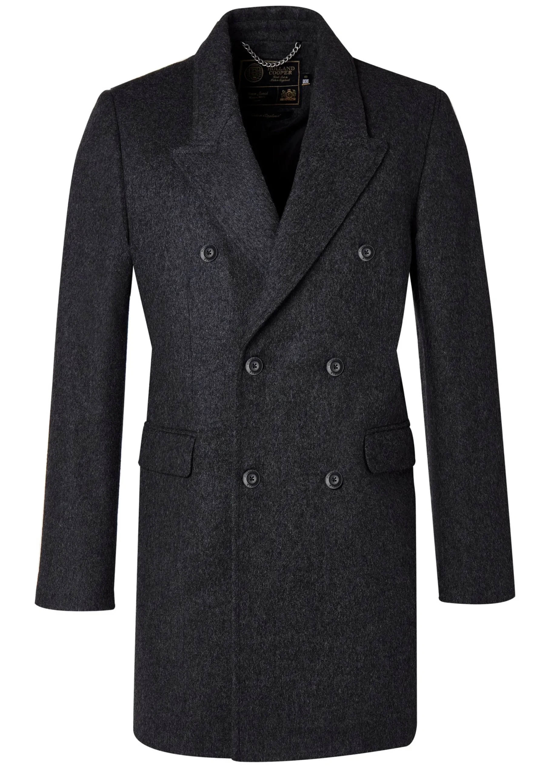 Holland Cooper The Double Breasted Coat Soft Graphite Hot
