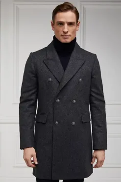 Holland Cooper The Double Breasted Coat Soft Graphite Hot