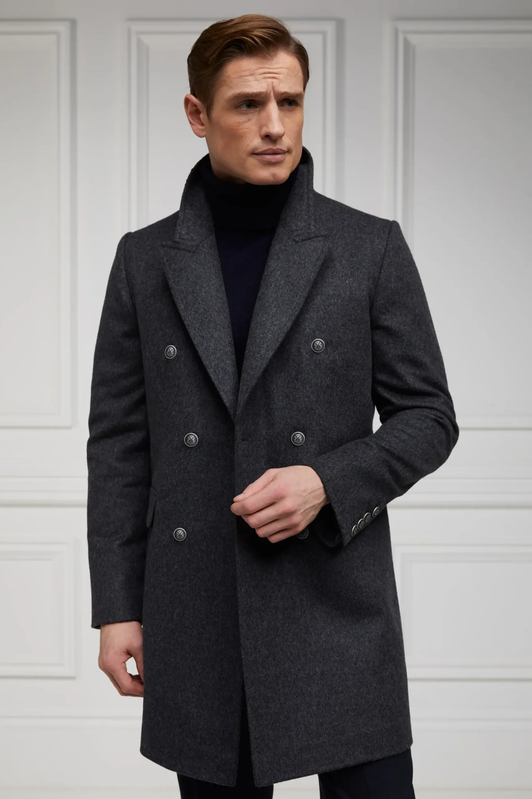 Holland Cooper The Double Breasted Coat Soft Graphite Hot