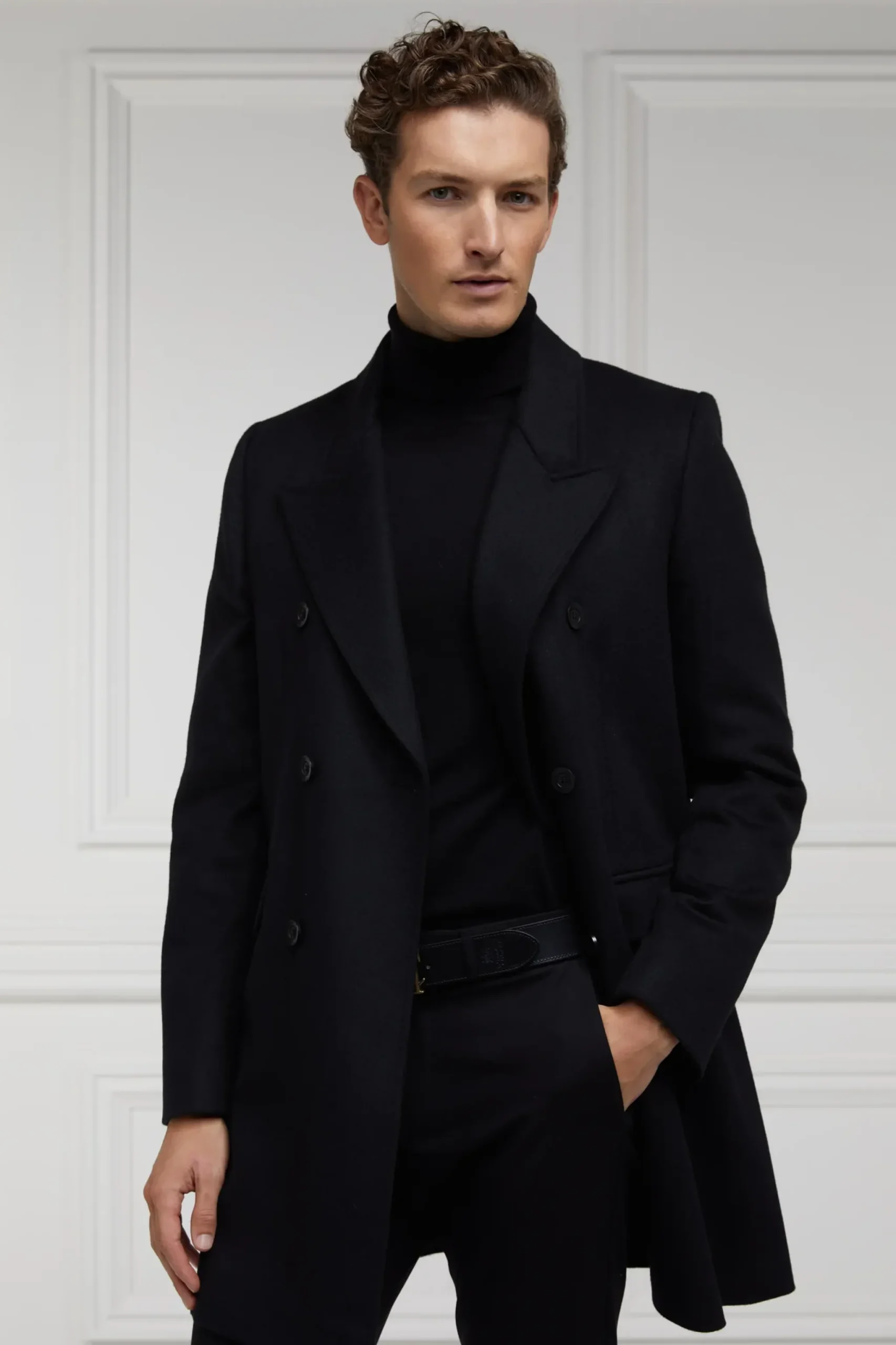Holland Cooper The Double Breasted Coat Soft Black Clearance