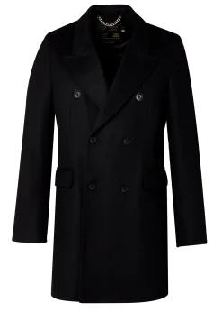 Holland Cooper The Double Breasted Coat Soft Black Clearance