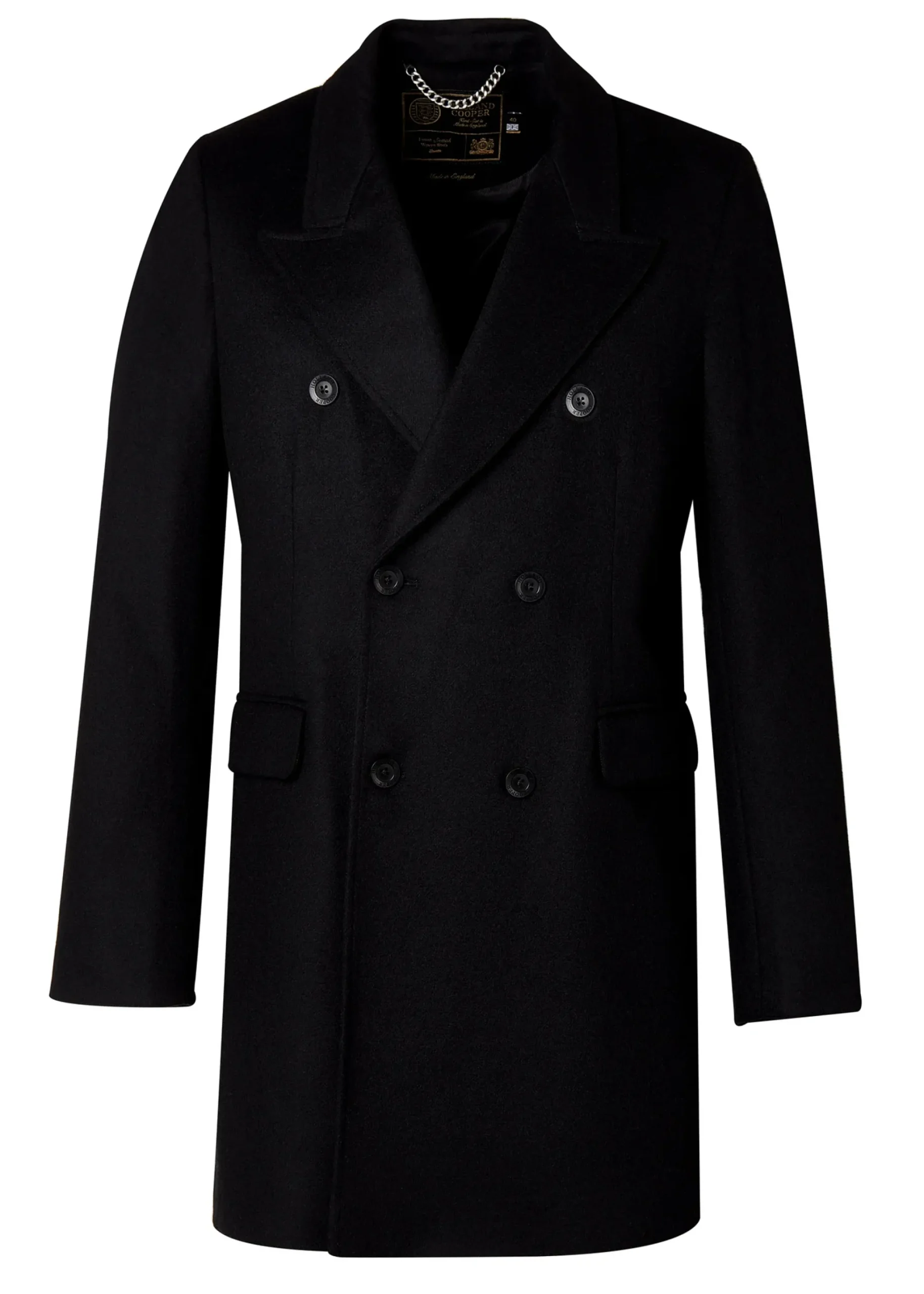 Holland Cooper The Double Breasted Coat Soft Black Clearance
