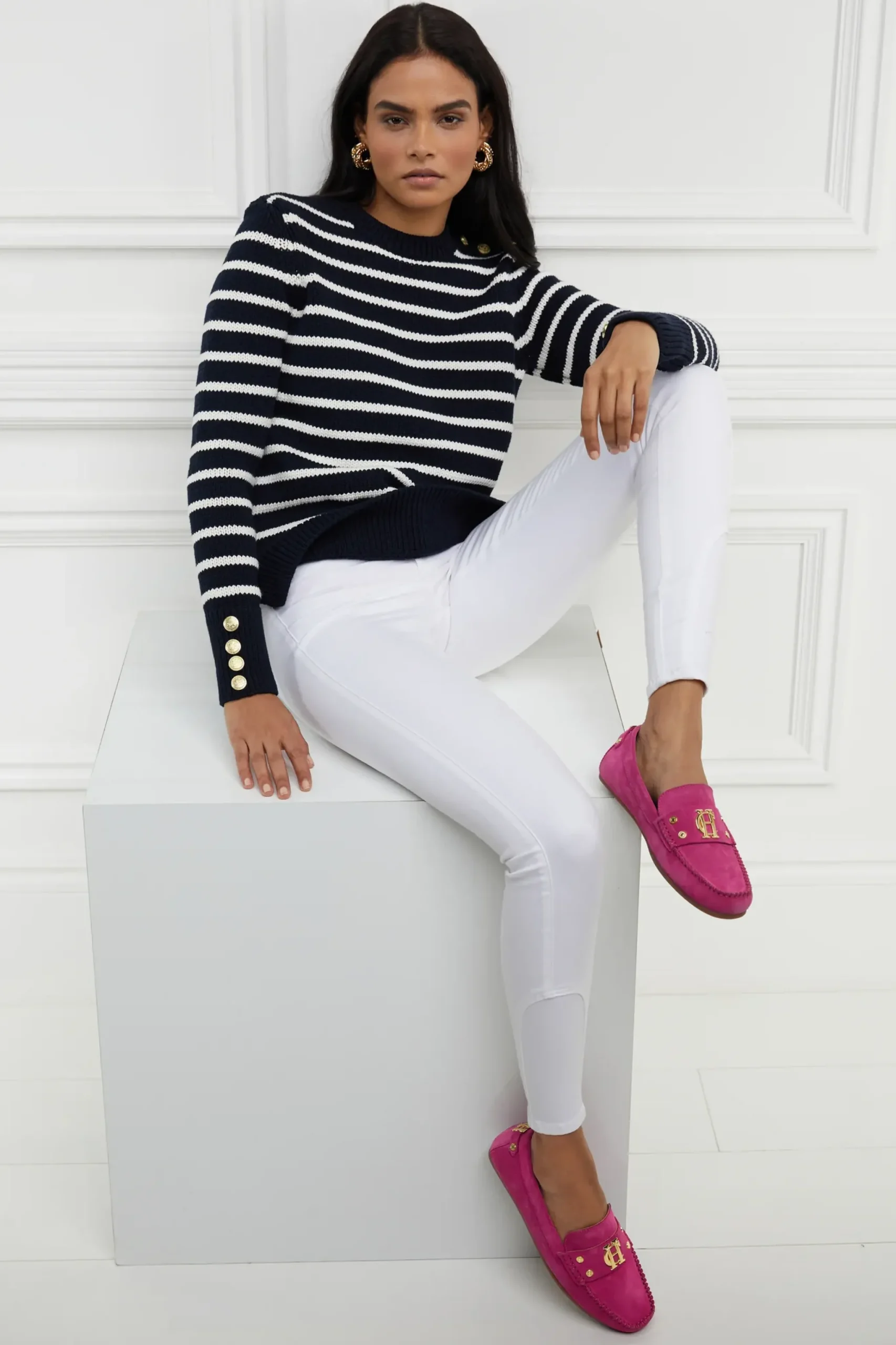 Holland Cooper The Driving Loafer Fuchsia Sale
