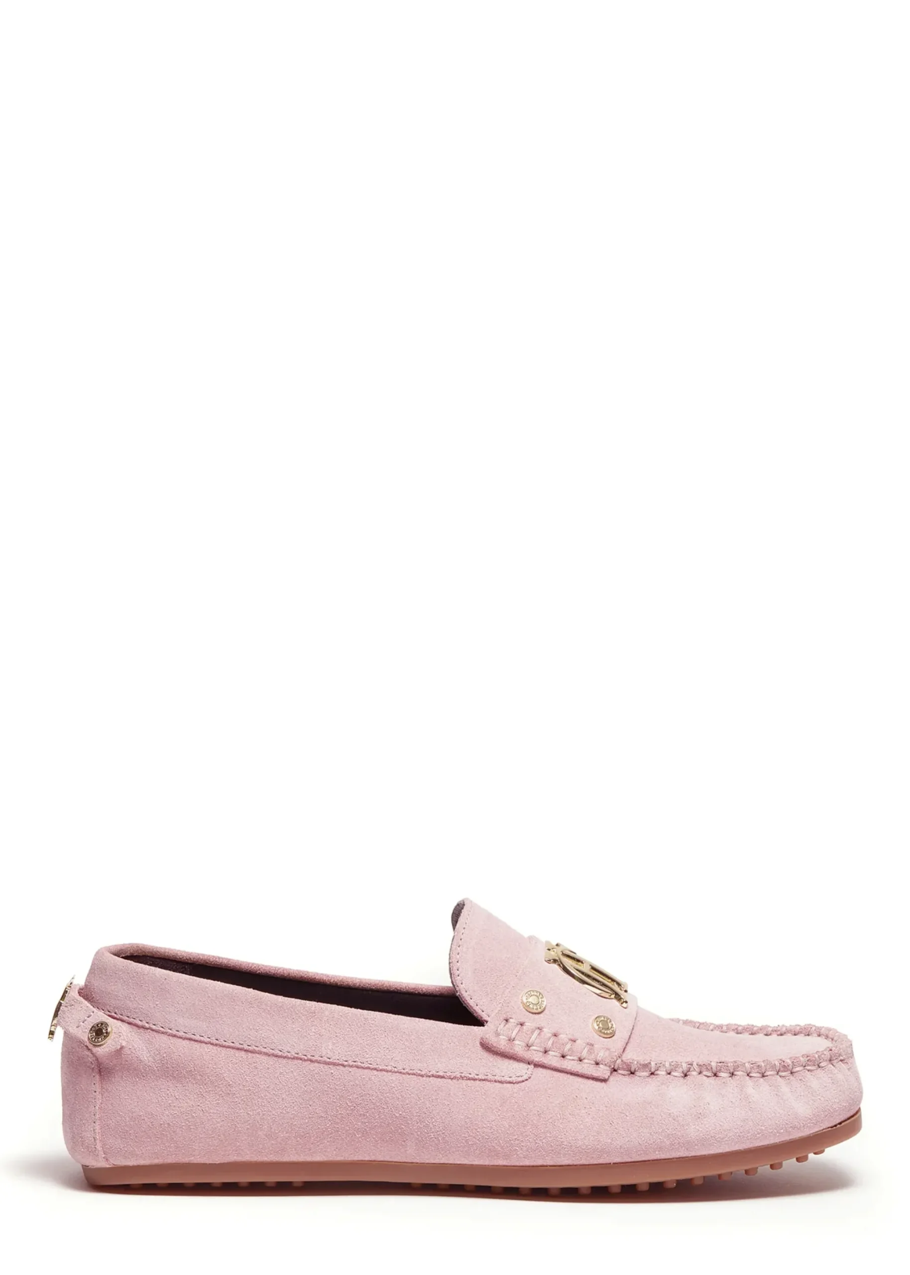 Holland Cooper The Driving Loafer Soft Pink Suede Hot