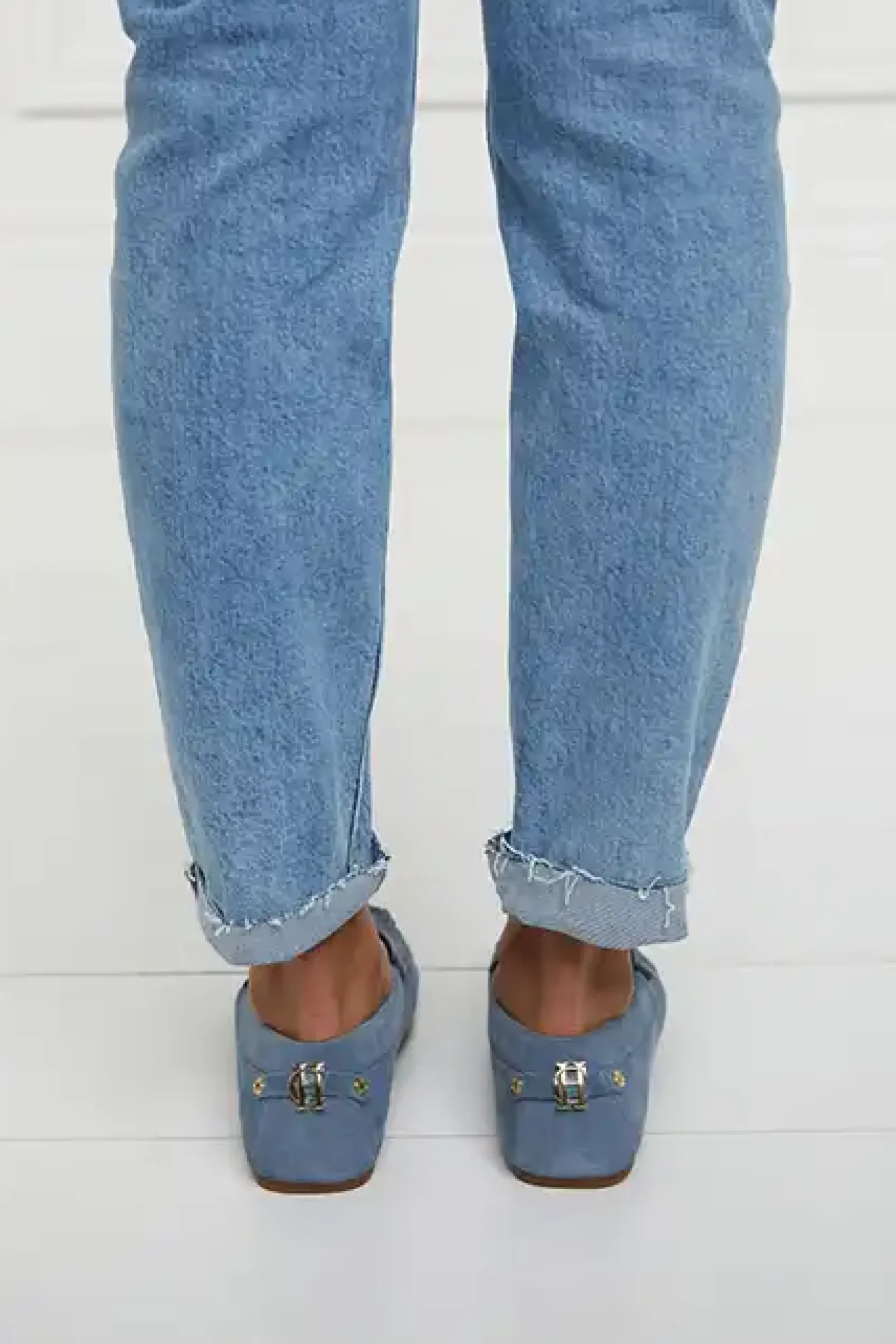 Holland Cooper The Driving Loafer Soft Blue Sale