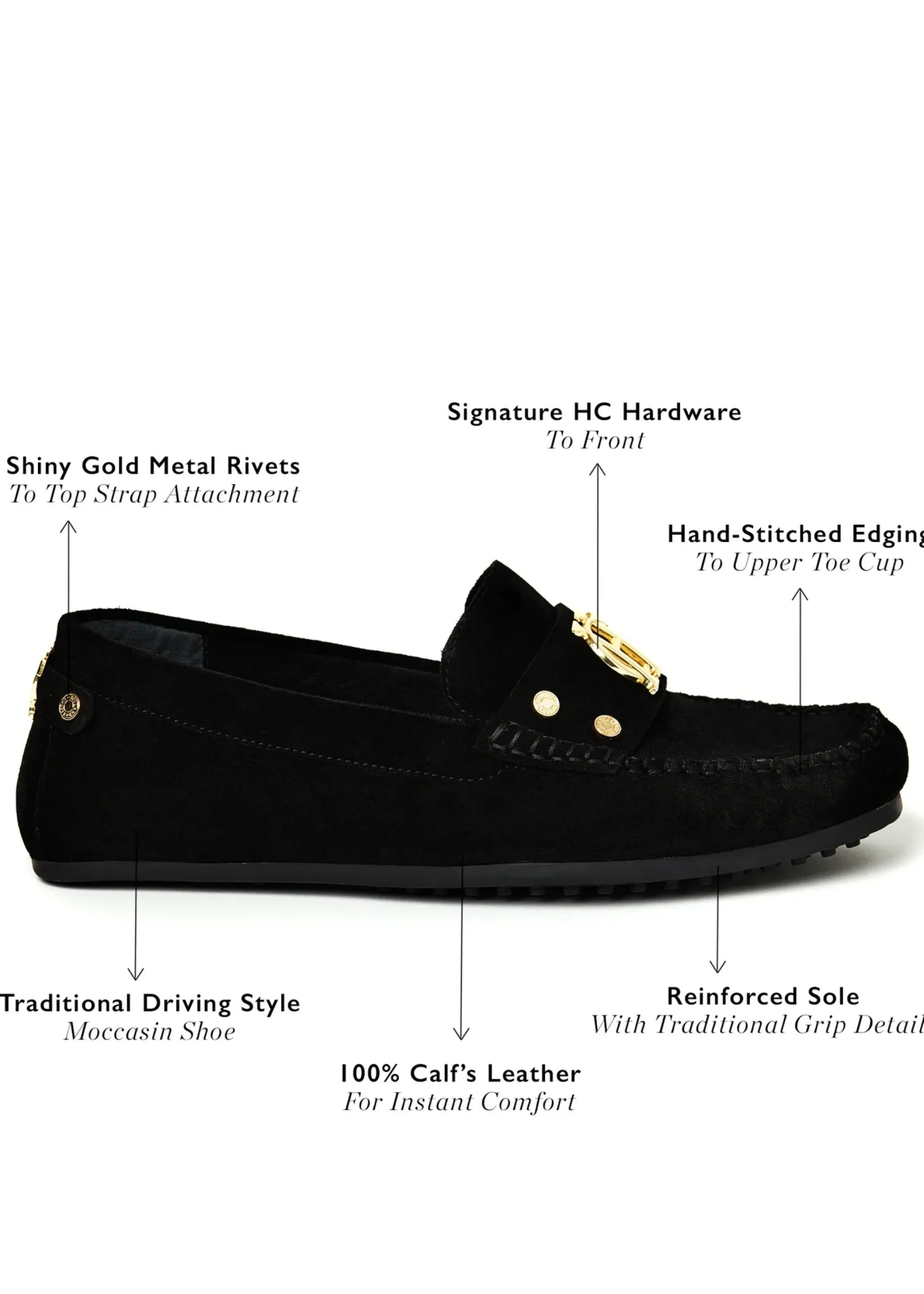 Holland Cooper The Driving Loafer Black Outlet
