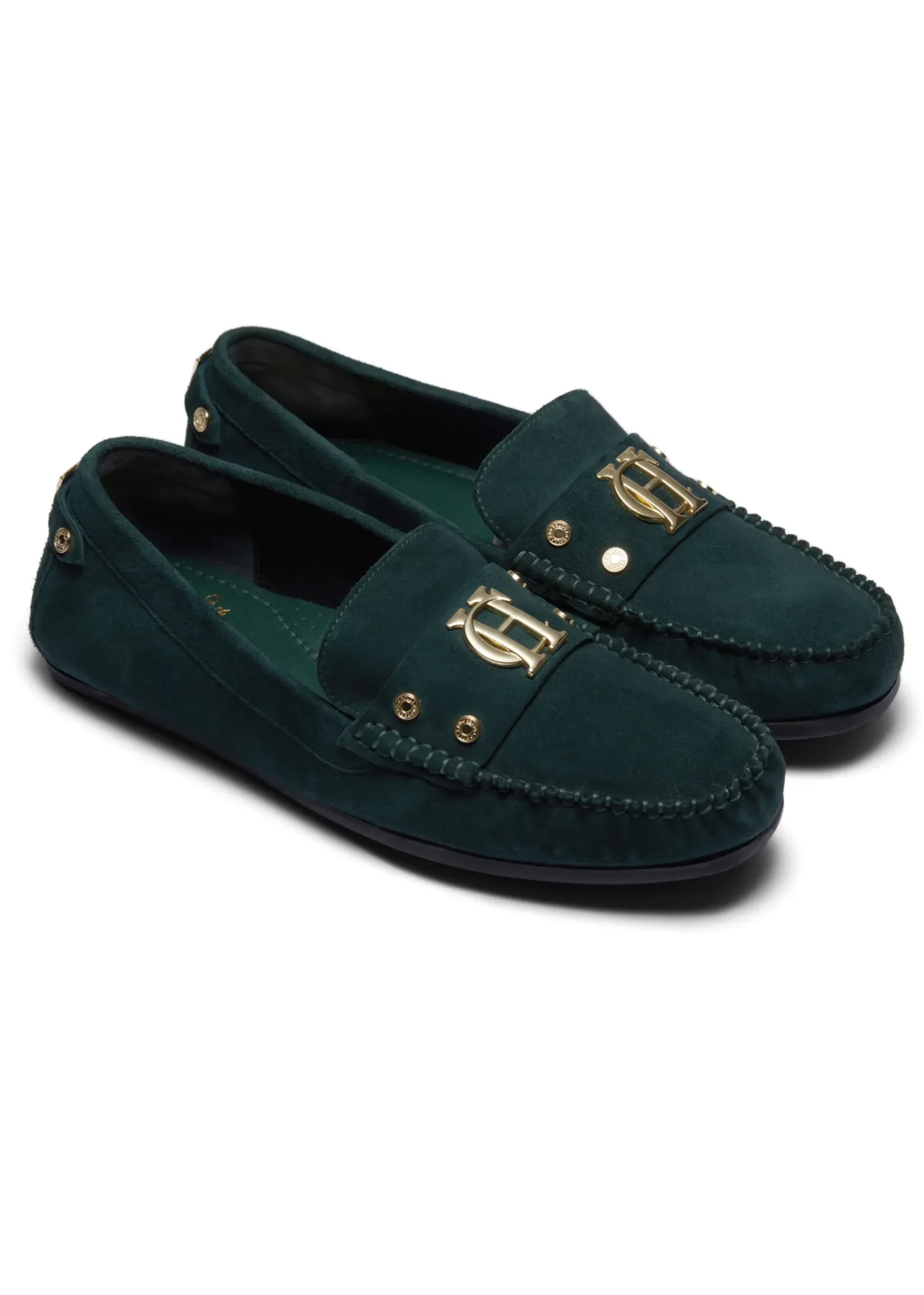 Holland Cooper The Driving Loafer Emerald New
