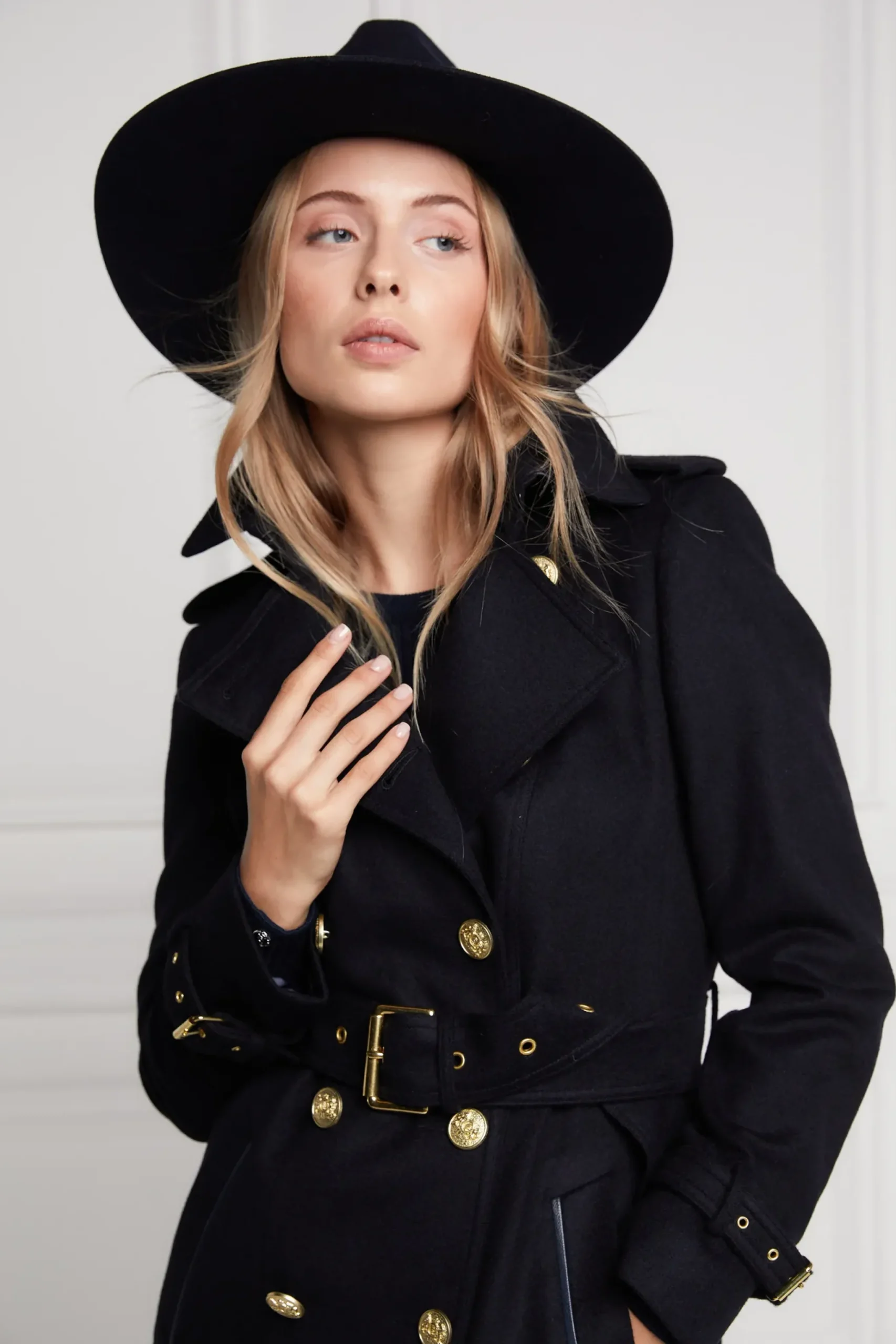 Holland Cooper The Jessica Wool Hat Navy Sale