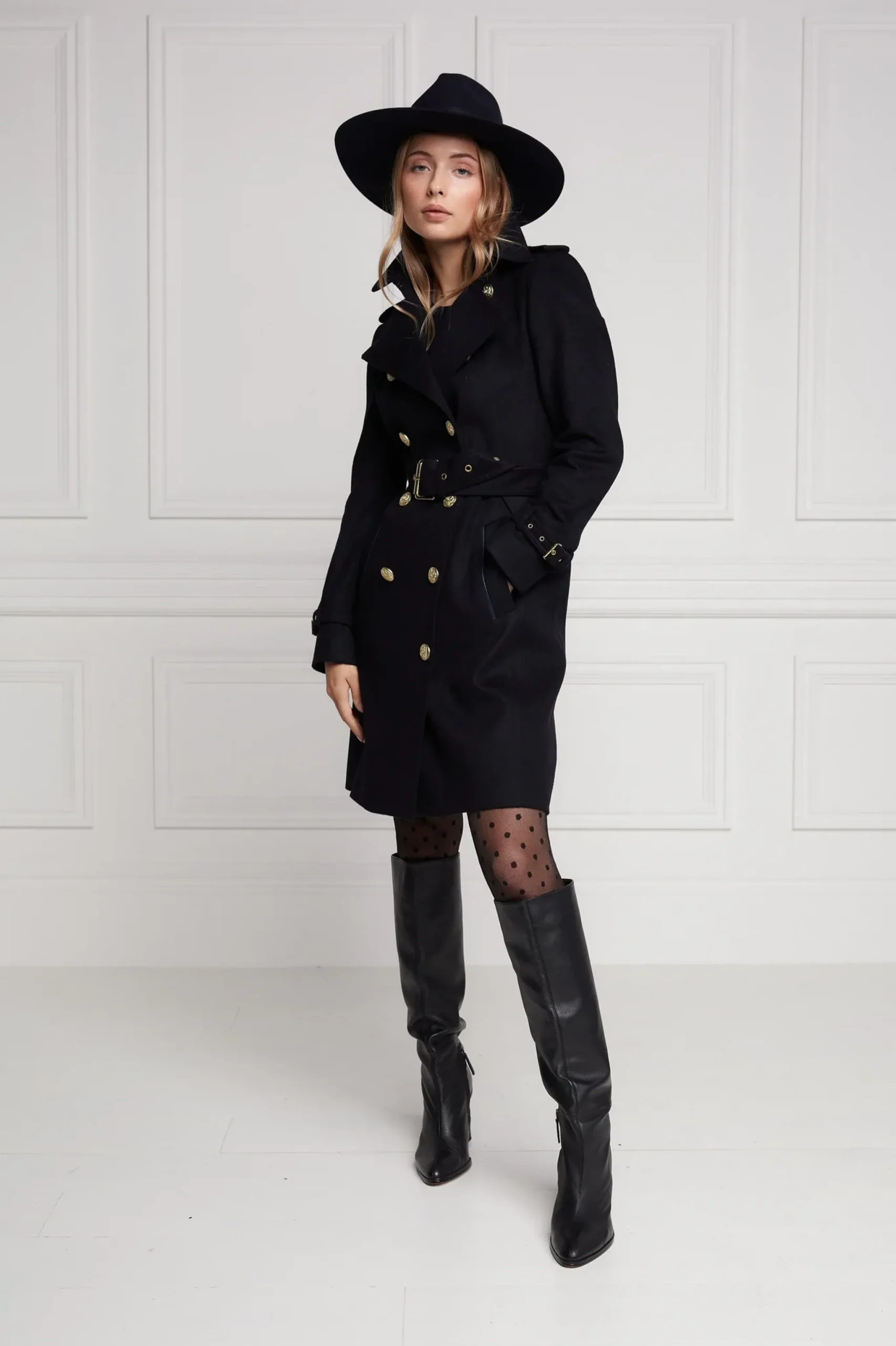 Holland Cooper The Jessica Wool Hat Navy Sale