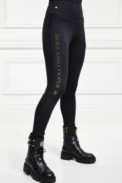 Holland Cooper Thermal Ski Leggings Black Discount