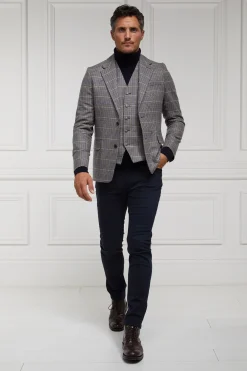Holland Cooper The Single Breasted Blazer Prince Of Wales Navy