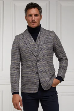 Holland Cooper The Single Breasted Blazer Prince Of Wales Navy