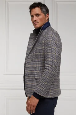 Holland Cooper The Single Breasted Blazer Prince Of Wales Navy