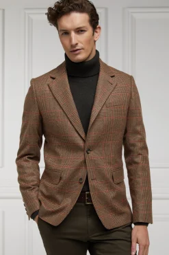 Holland Cooper The Single Breasted Blazer Clarence Check Merlot Sale