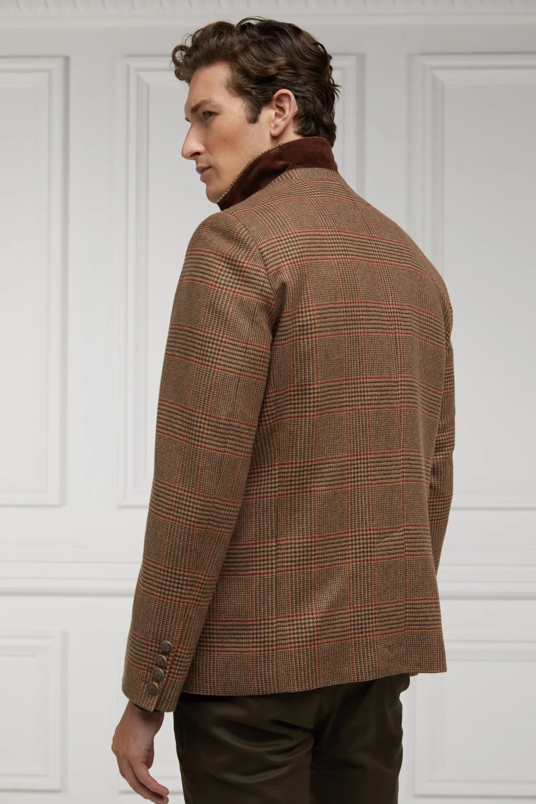 Holland Cooper The Single Breasted Blazer Clarence Check Merlot Sale