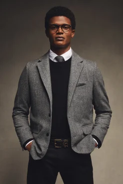 Holland Cooper The Single Breasted Blazer Mono Herringbone Outlet