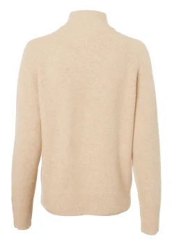 Holland Cooper Tori Half Zip Knit Camel New