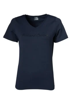 Holland Cooper Training V-Neck Tee Ink Navy Discount