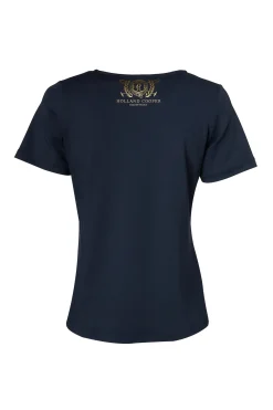 Holland Cooper Training V-Neck Tee Ink Navy Discount
