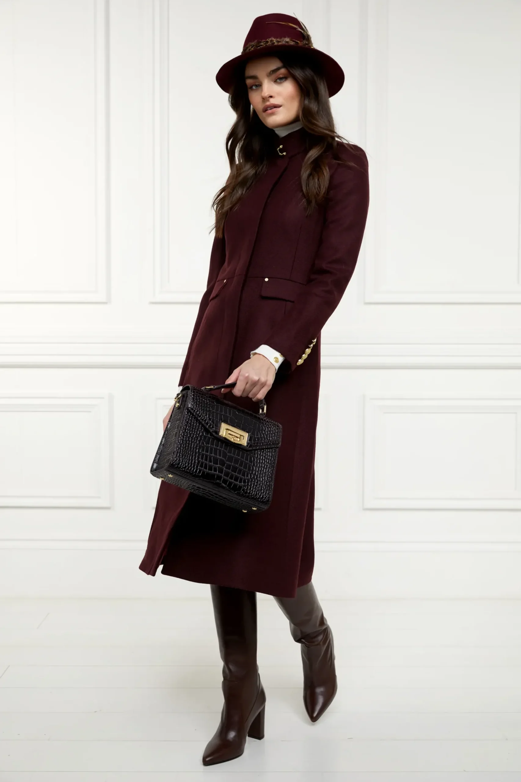 Holland Cooper Trilby Hat Mulberry Hot