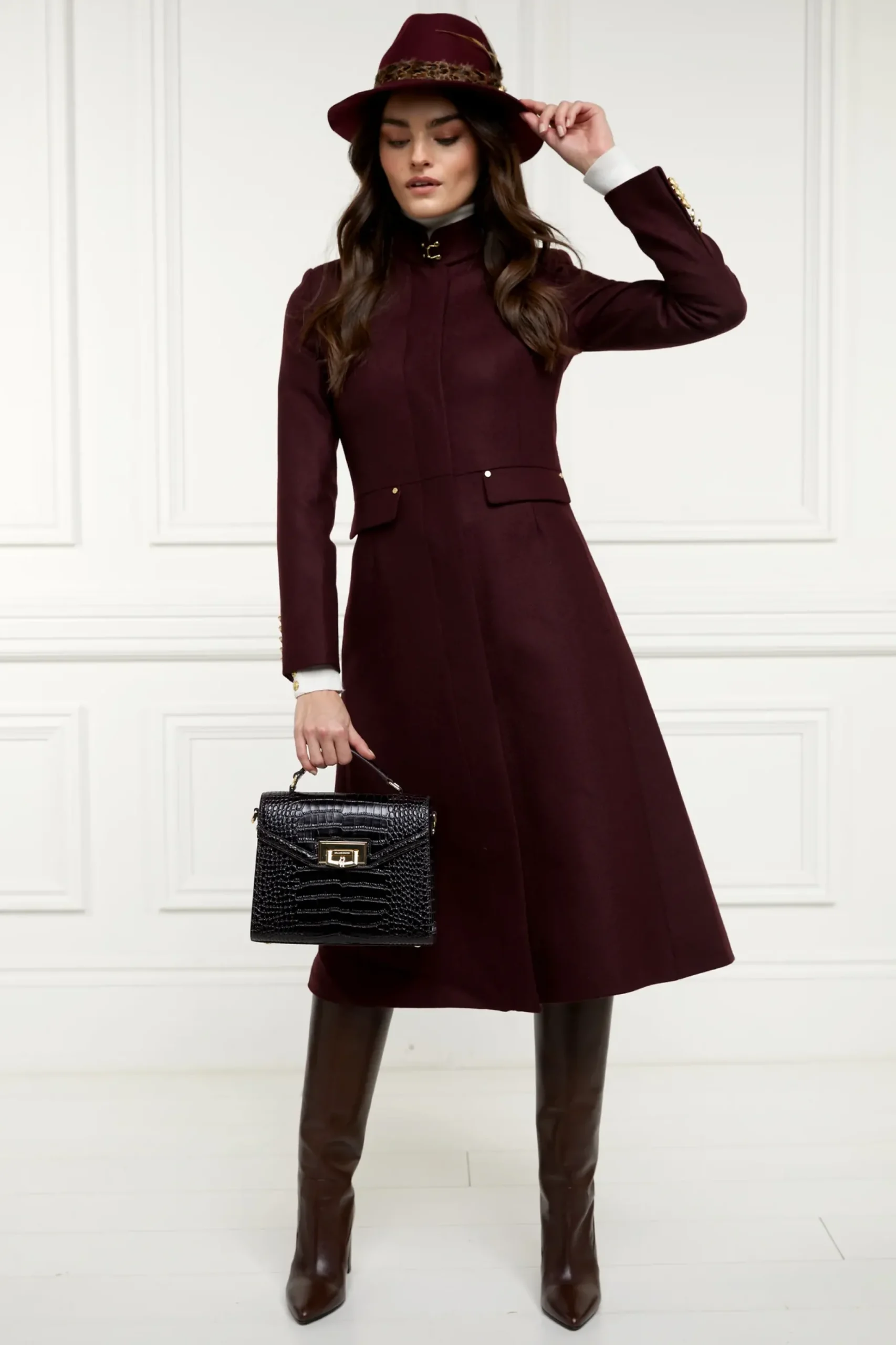 Holland Cooper Trilby Hat Mulberry Hot
