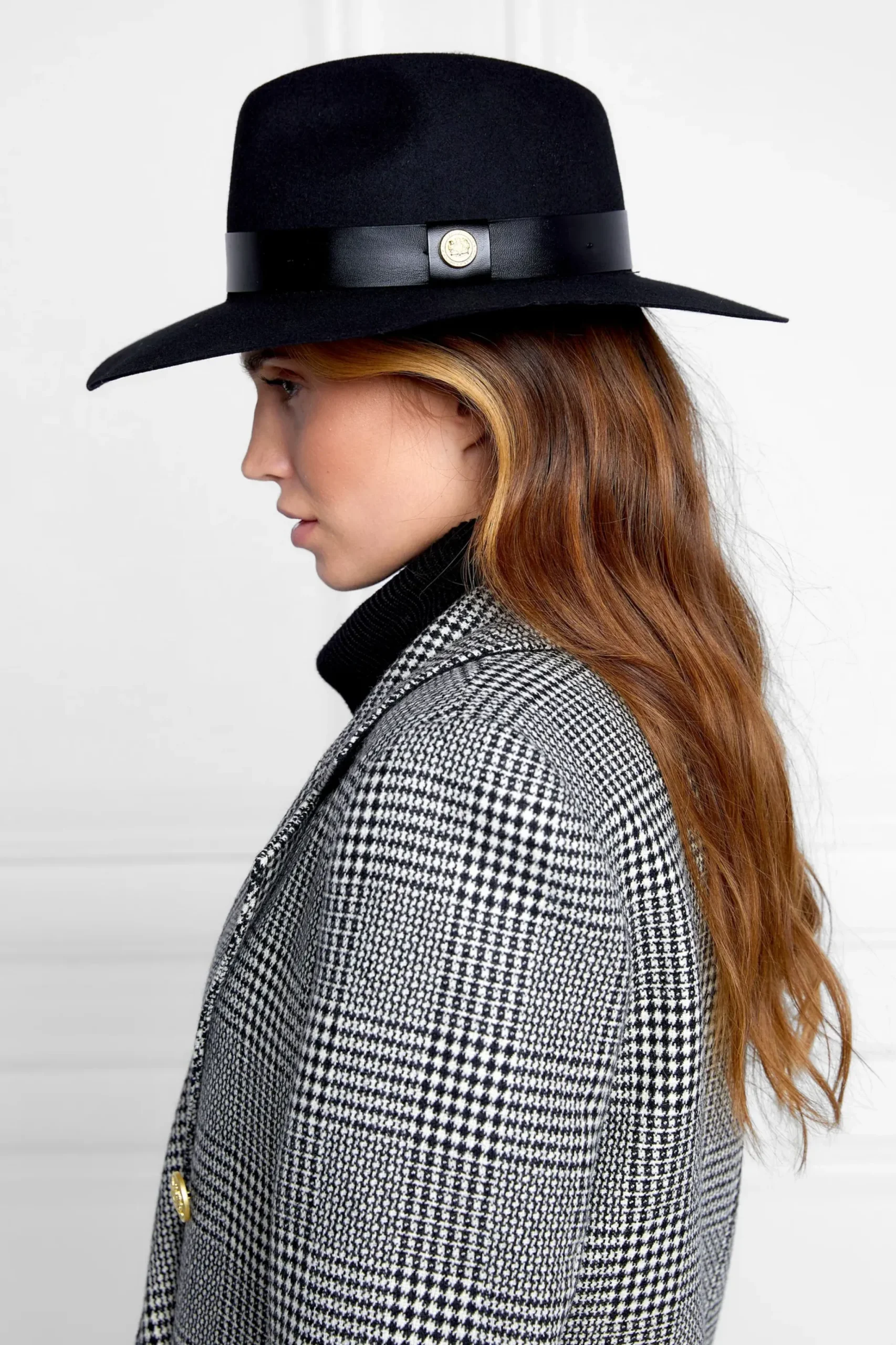 Holland Cooper Trilby Hat Leather Band Black Outlet