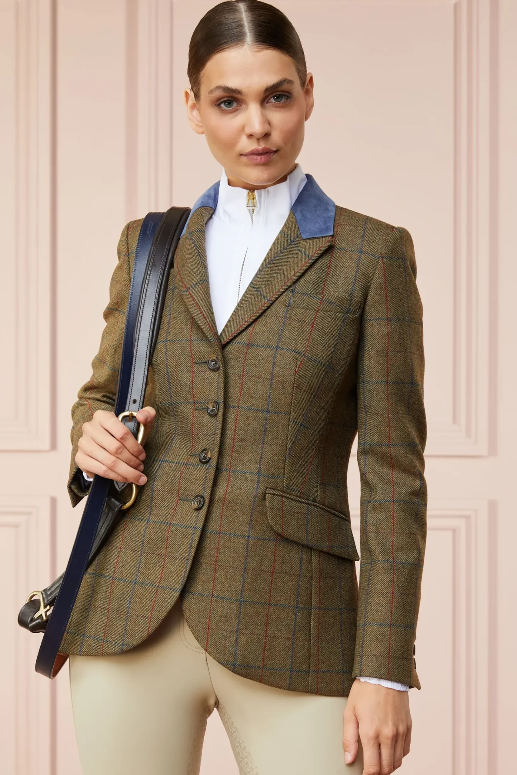Holland Cooper Tweed Riding Jacket Glen Green