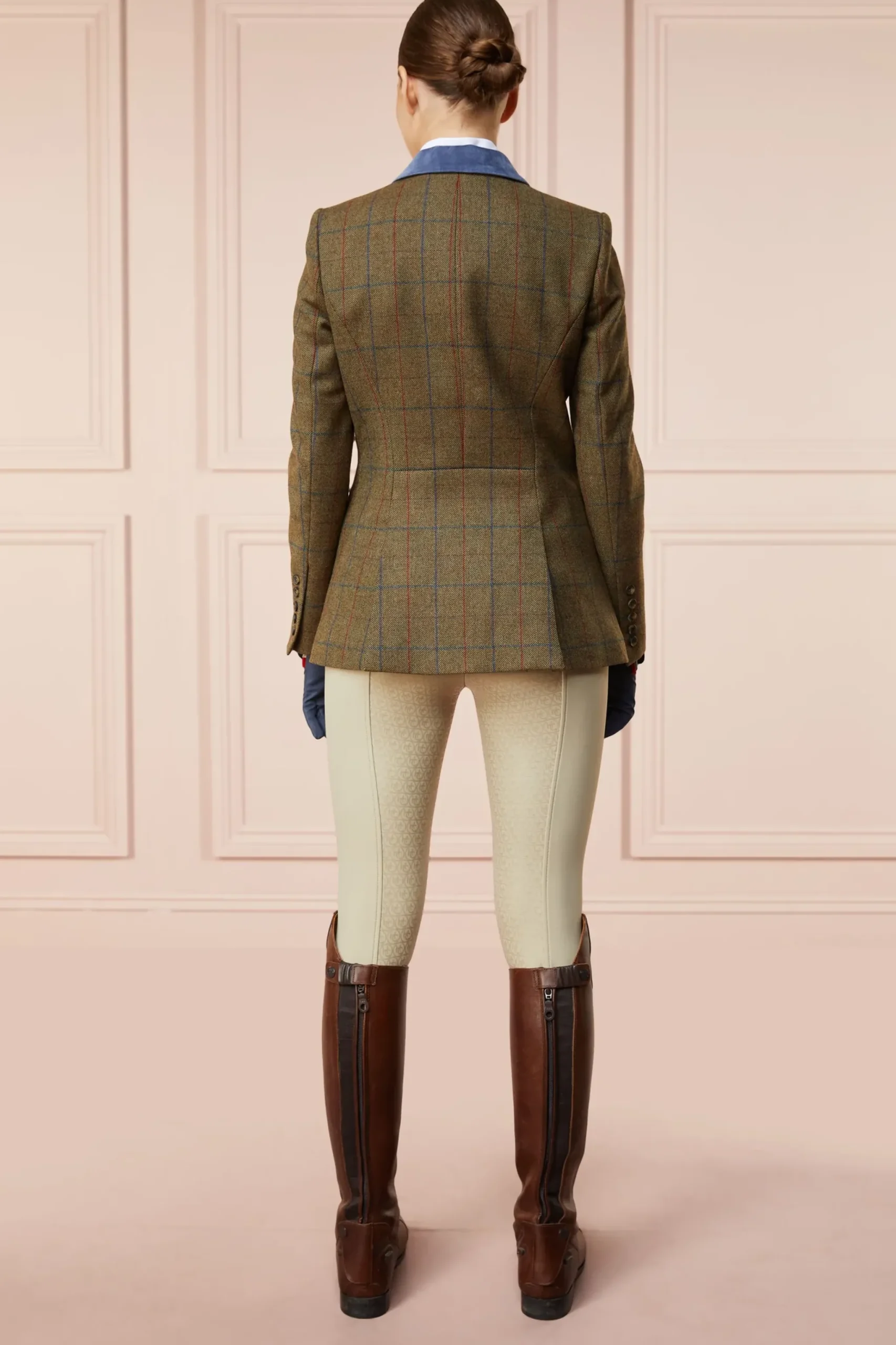 Holland Cooper Tweed Riding Jacket Glen Green
