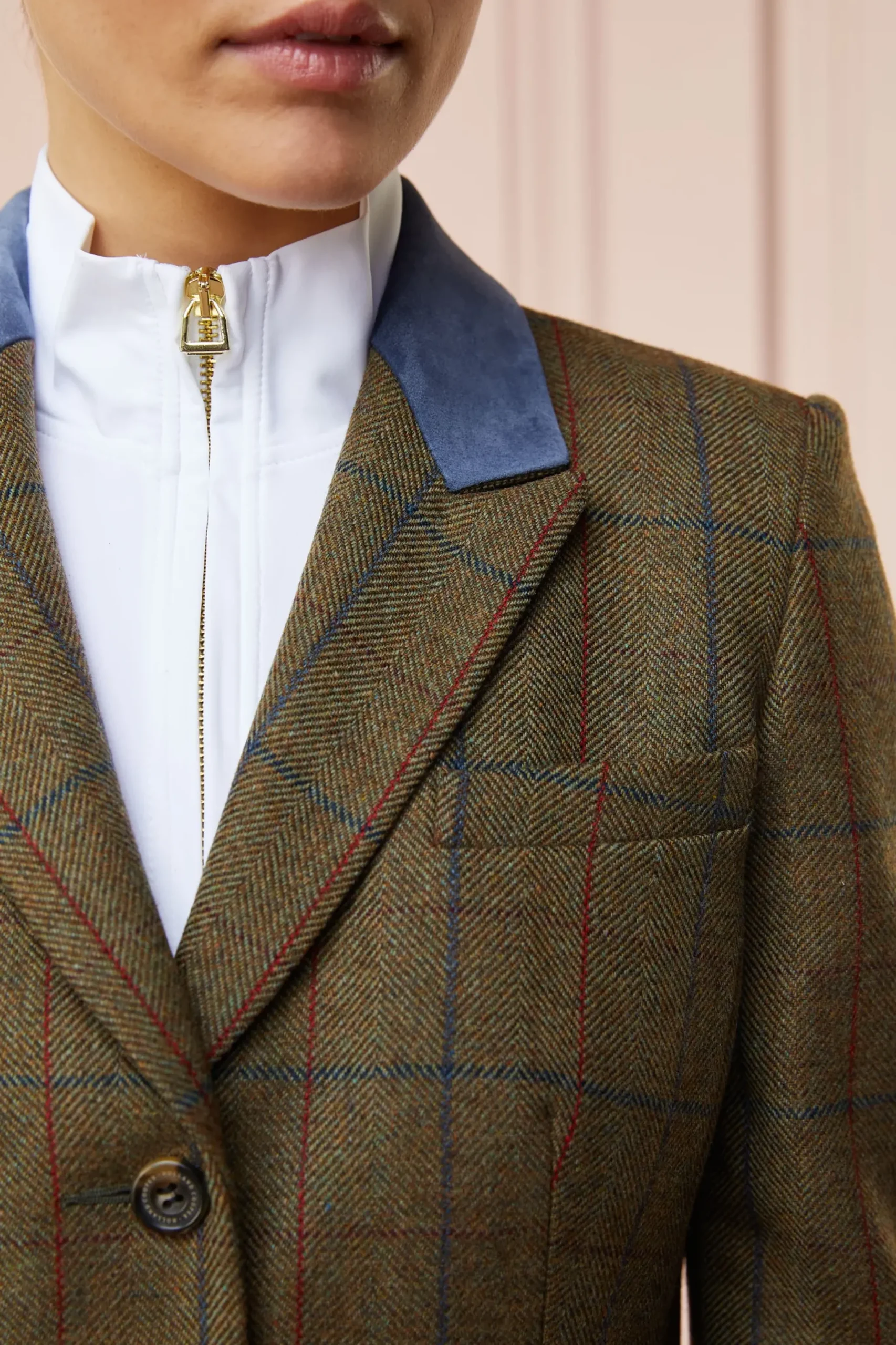 Holland Cooper Tweed Riding Jacket Glen Green