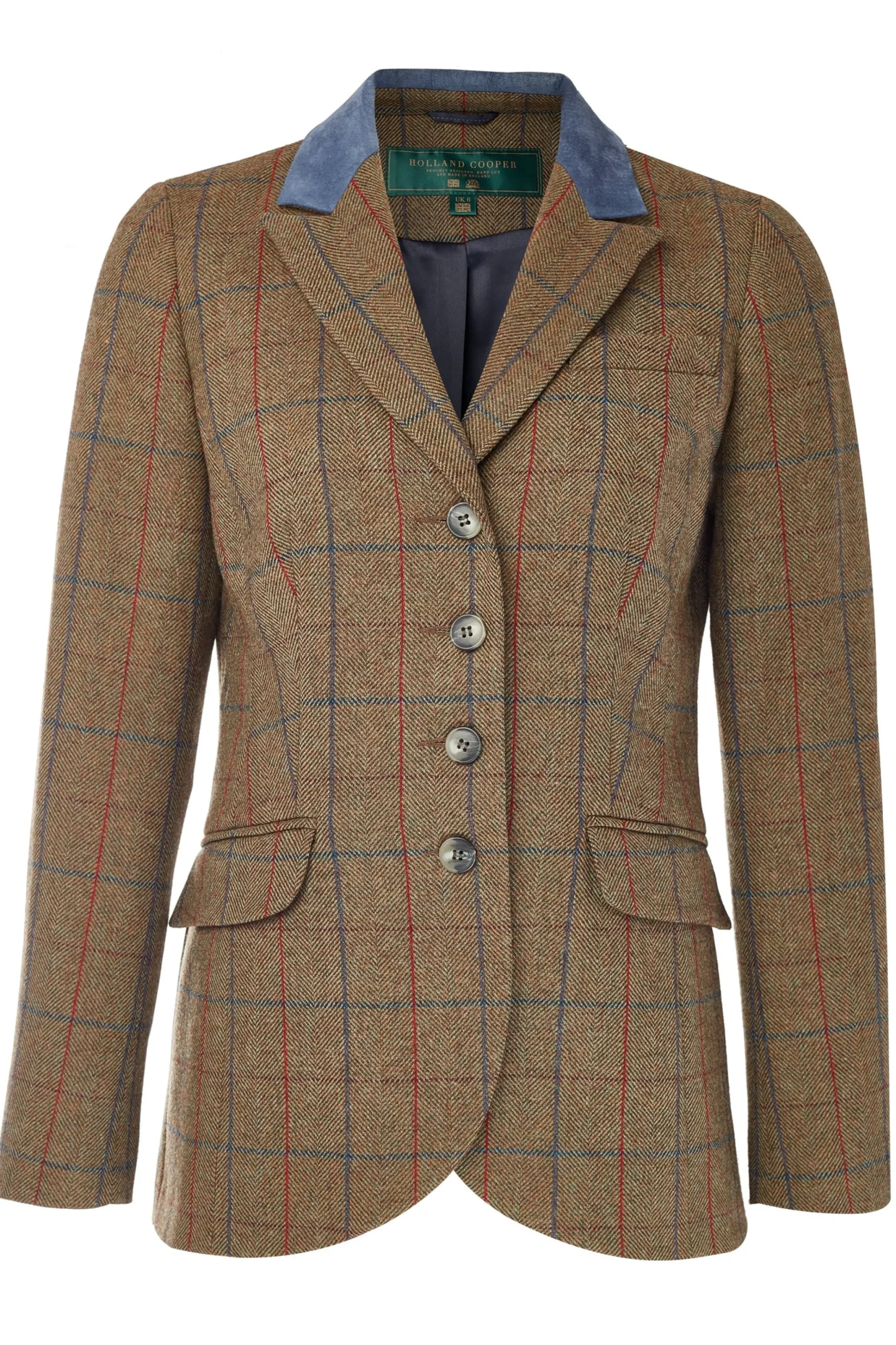 Holland Cooper Tweed Riding Jacket Glen Green
