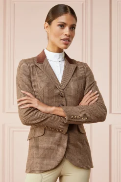 Holland Cooper Tweed Riding Jacket Tawny Brown Clearance