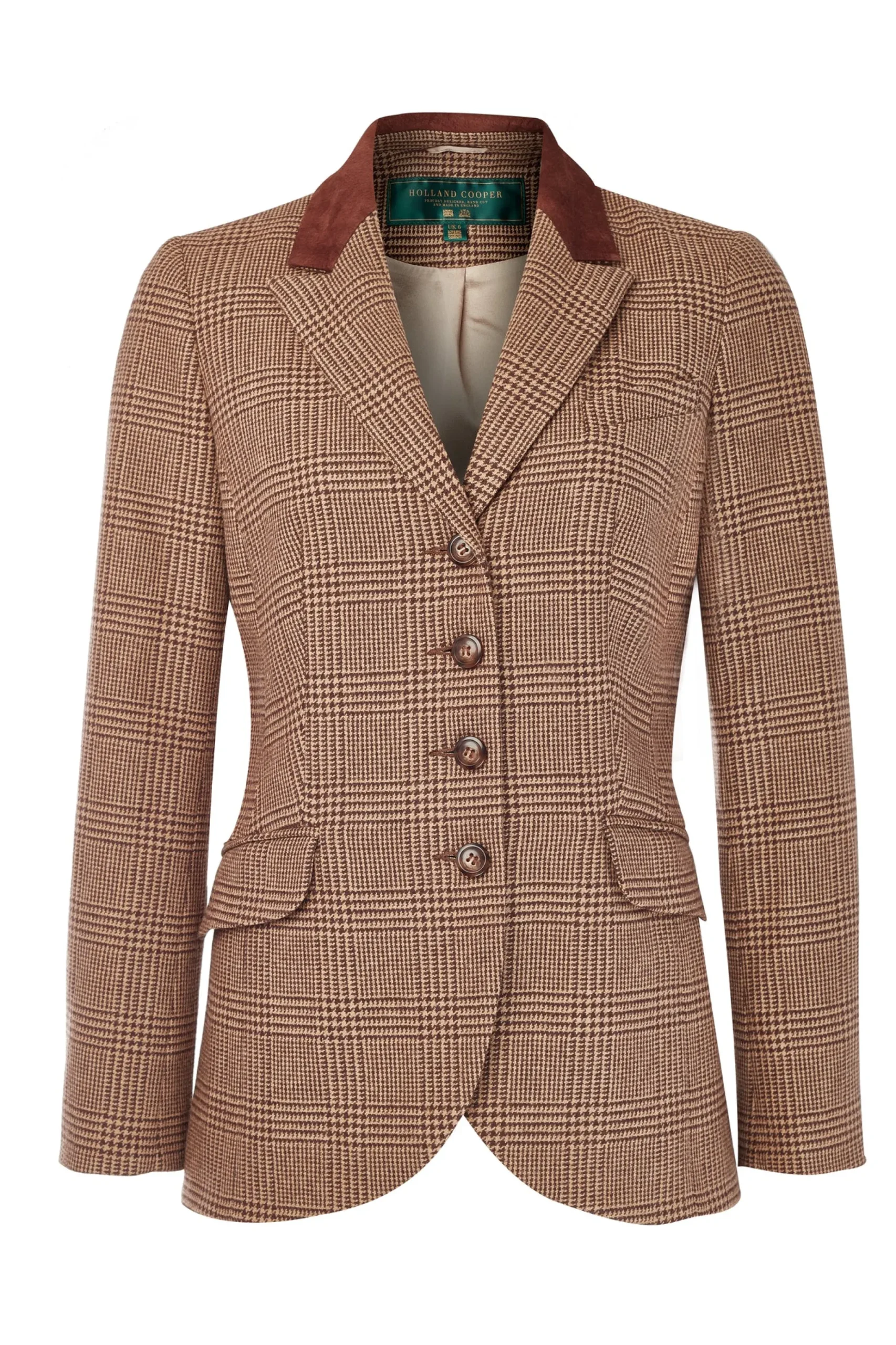 Holland Cooper Tweed Riding Jacket Tawny Brown Clearance