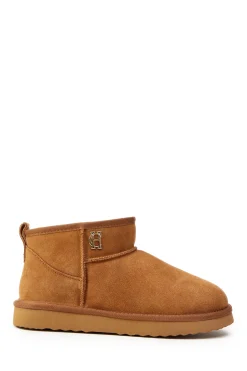 Holland Cooper Ultra Mini Shearling Boot Tan Discount