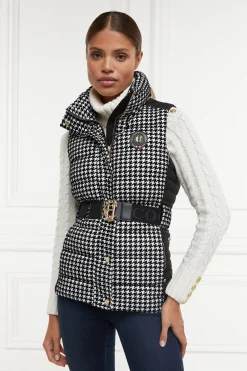 Holland Cooper Valais Quilted Gilet Houndstooth Hot