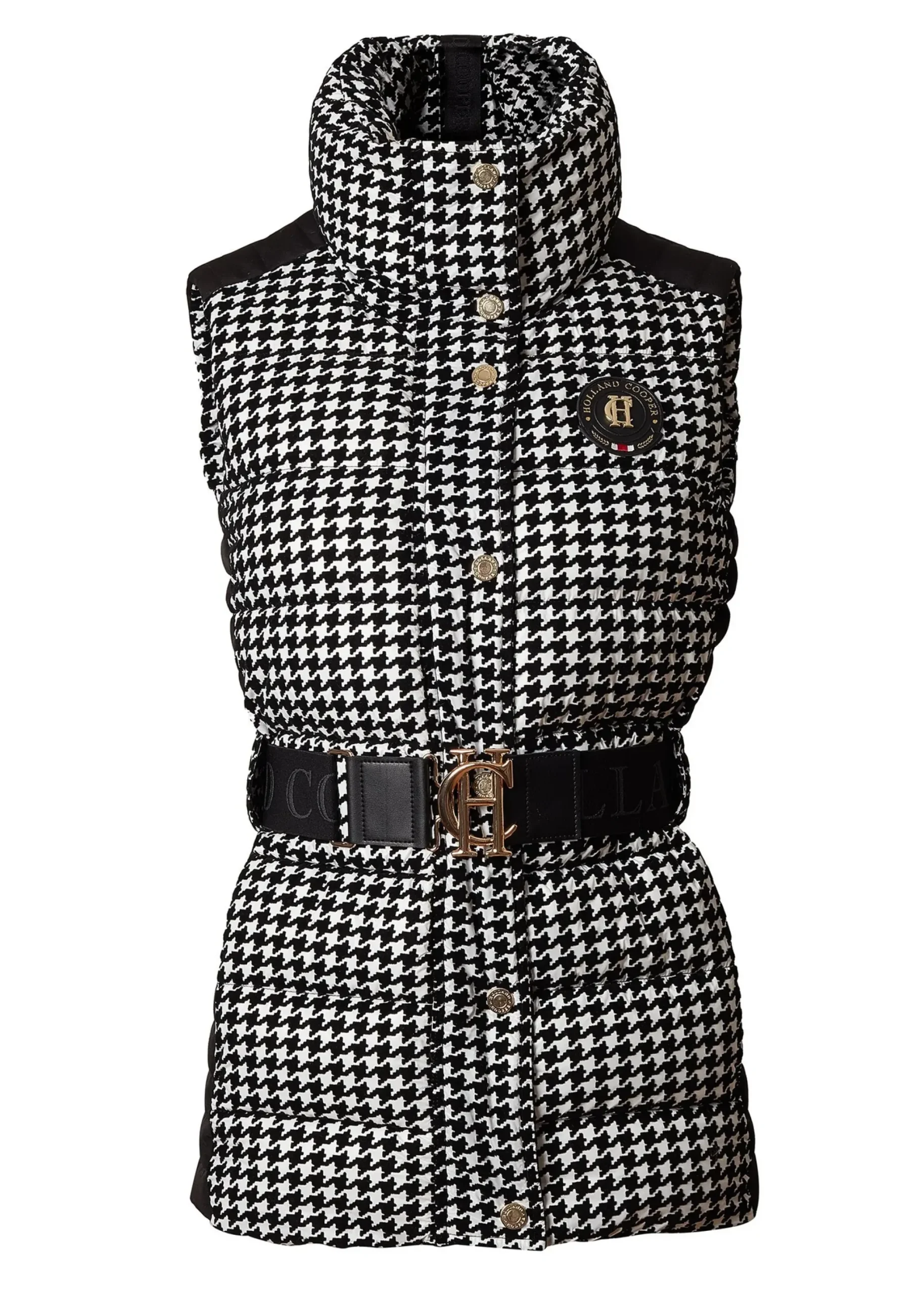 Holland Cooper Valais Quilted Gilet Houndstooth Hot