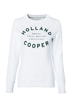 Holland Cooper Varsity Crew White Sale