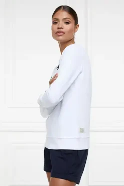 Holland Cooper Varsity Crew White Sale