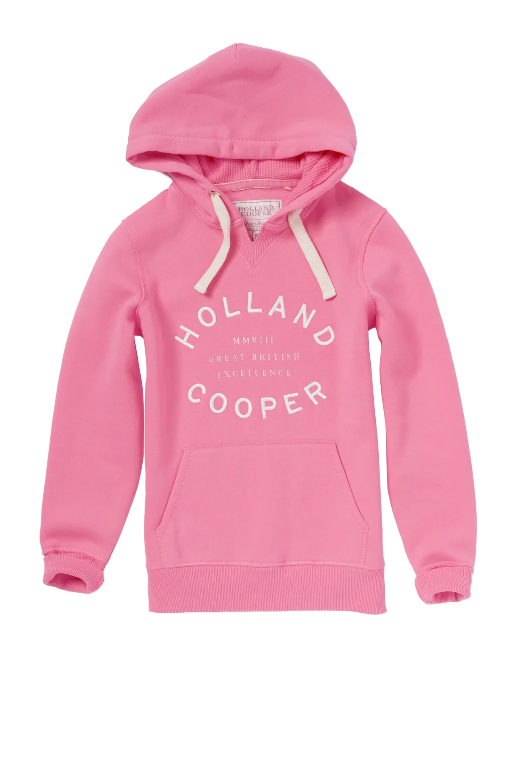 Holland Cooper Varsity Hoodie Peony Pink New