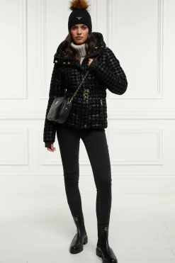 Holland Cooper Vermont Puffer Jacket Mono Houndstooth Sale