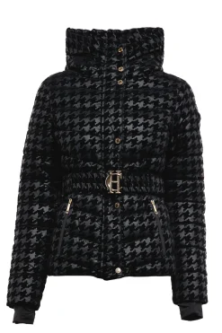 Holland Cooper Vermont Puffer Jacket Mono Houndstooth Sale