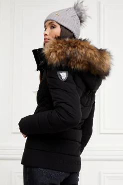 Holland Cooper Whistler Puffer Jacket Black Natural Outlet