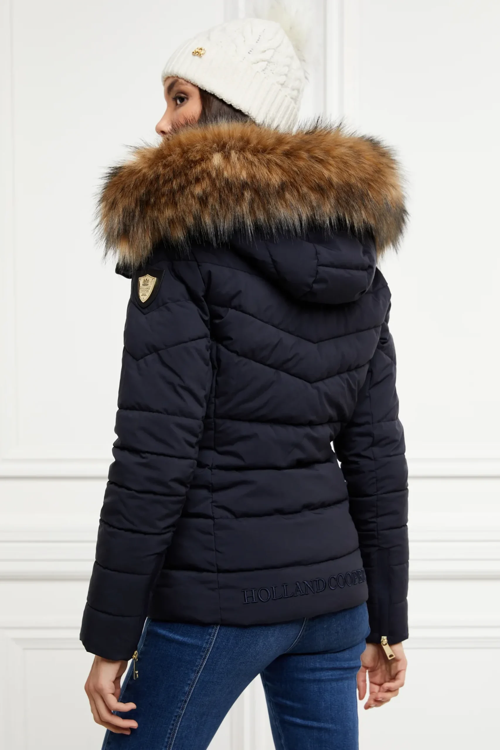Holland Cooper Whistler Puffer Jacket Ink Navy Clearance