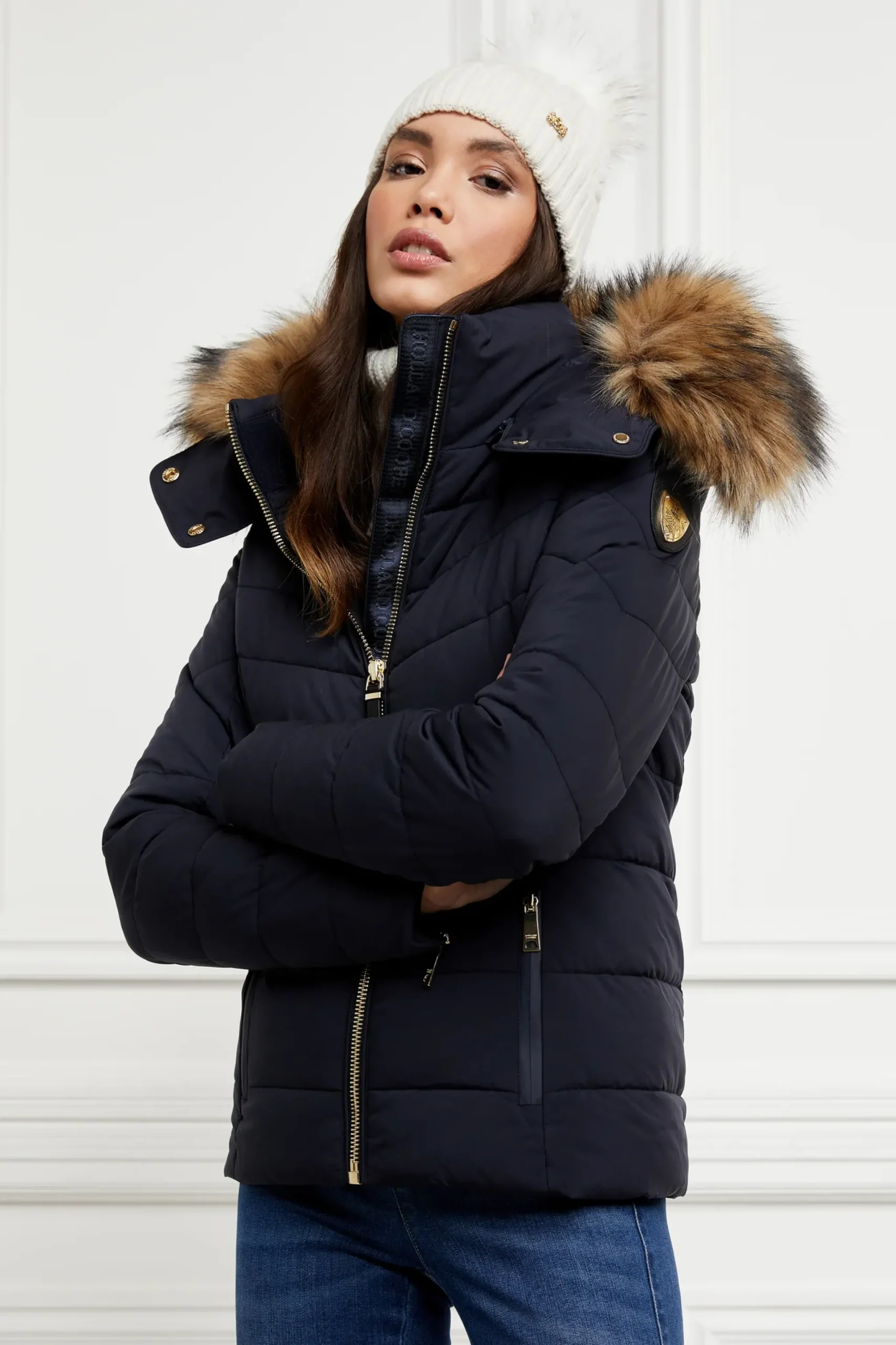 Holland Cooper Whistler Puffer Jacket Ink Navy Clearance