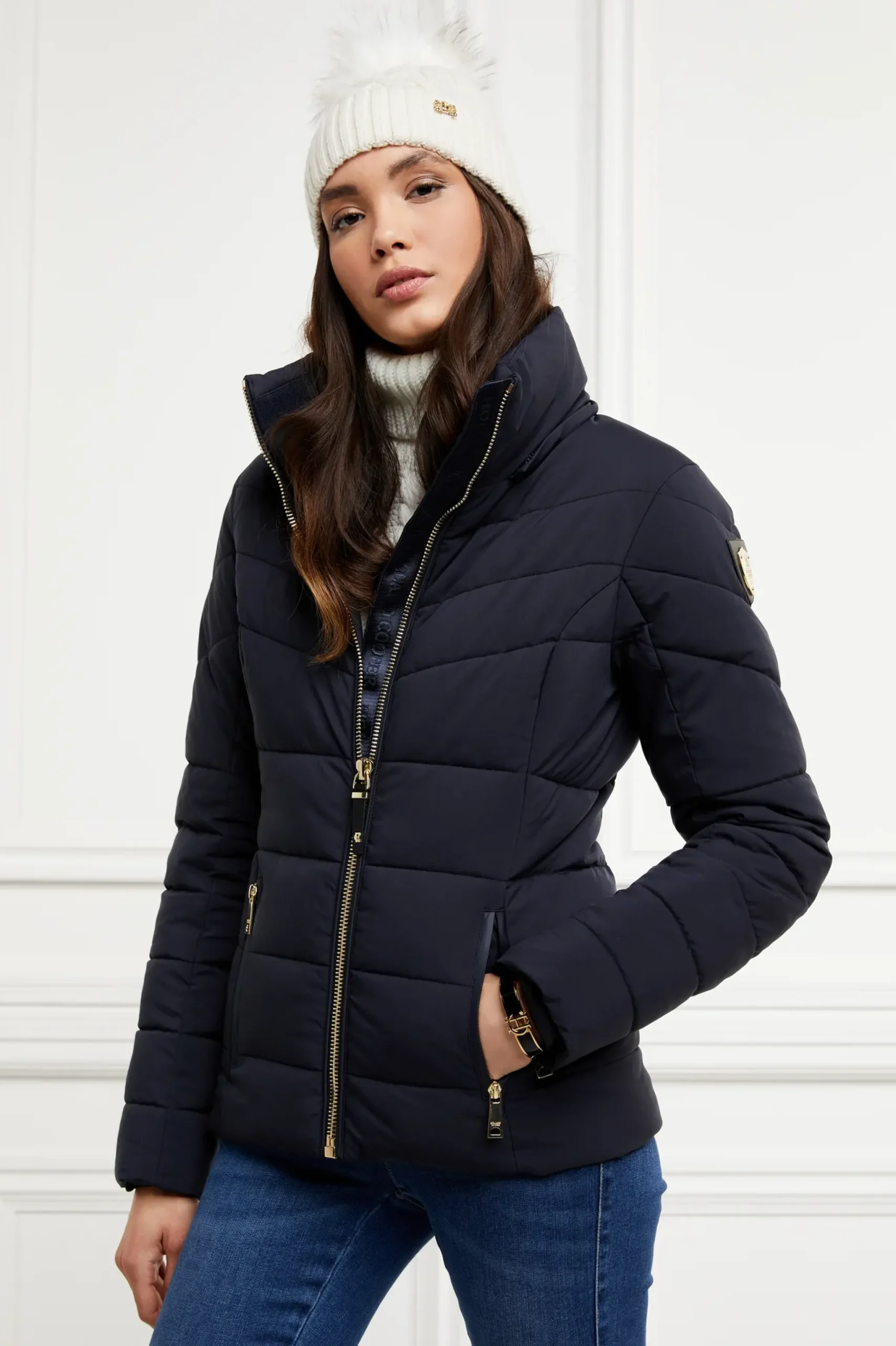 Holland Cooper Whistler Puffer Jacket Ink Navy Clearance
