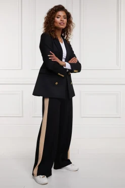 Holland Cooper Wide Leg Pant Black Hot