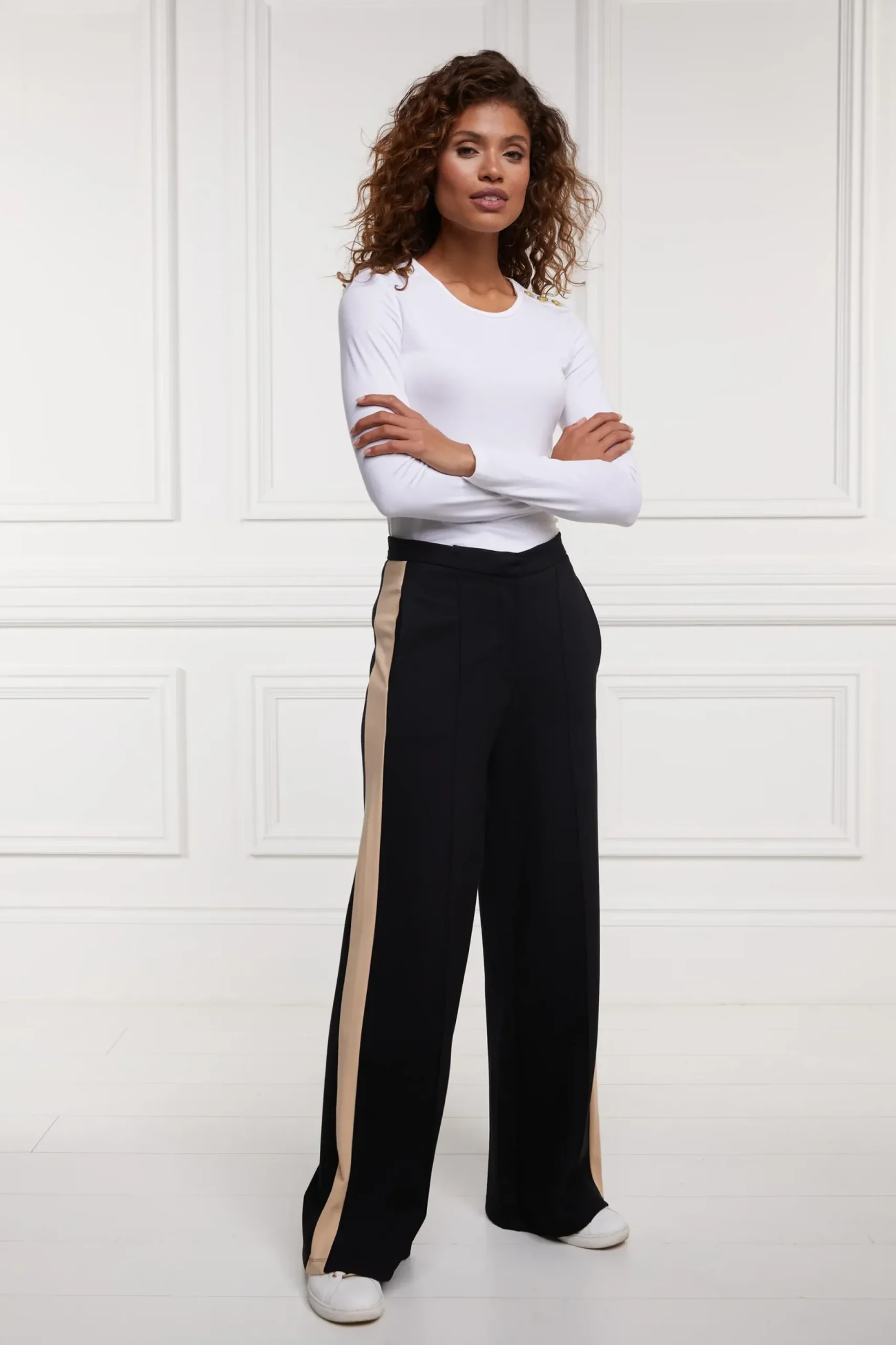 Holland Cooper Wide Leg Pant Black Hot