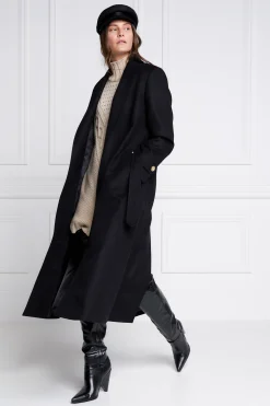 Holland Cooper Wrap Coat Soft Black Best