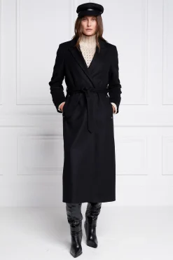 Holland Cooper Wrap Coat Soft Black Best