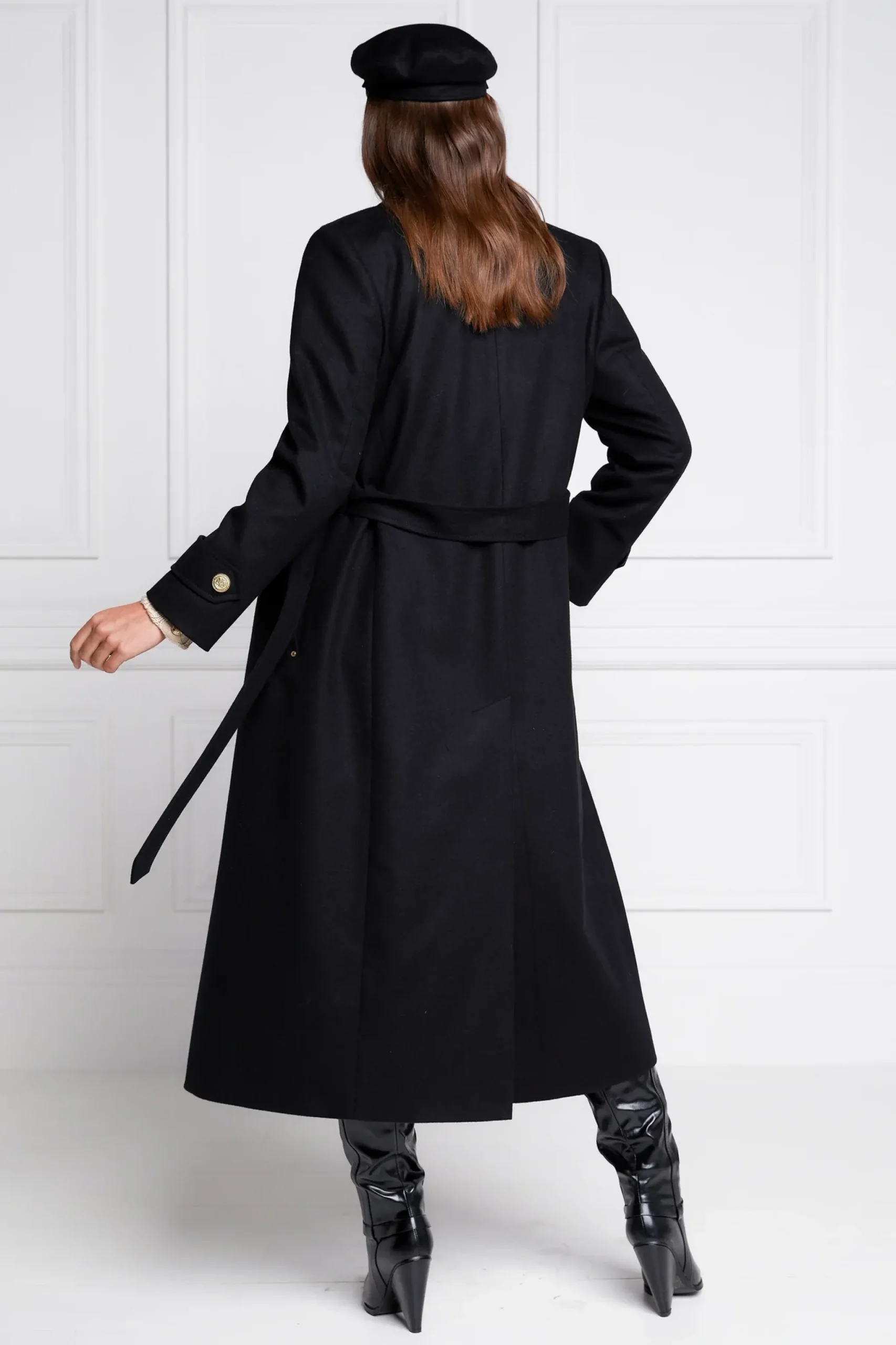 Holland Cooper Wrap Coat Soft Black Best