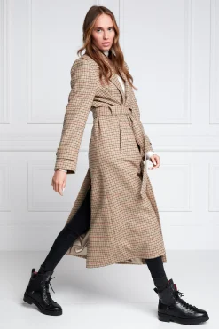 Holland Cooper Wrap Coat Charlton Tweed New